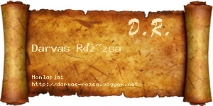 Darvas Rózsa névjegykártya