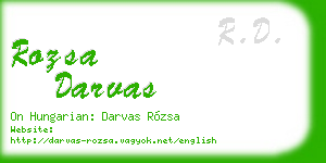 rozsa darvas business card